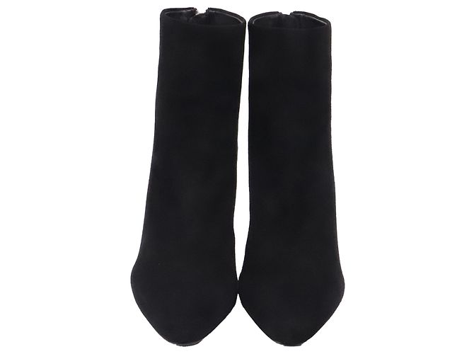 Stivaletti con tacco alto Prada in camoscio nero - vista 2