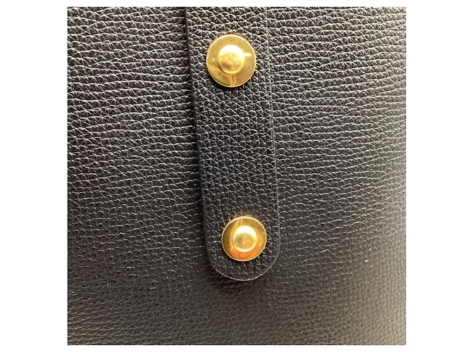 Burberry Tote Bag mit geprägtem Wappen aus schwarzem Leder - Ansicht 16