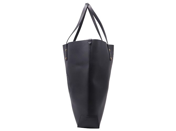 Burberry Tote Bag mit geprägtem Wappen aus schwarzem Leder - Ansicht 3