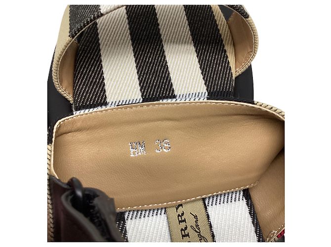 Burberry Vintage Check Slingback-Sandalen aus multicoloured Canvas Mehrfarben - Ansicht 10