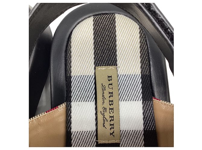 Burberry Vintage Check Slingback-Sandalen aus multicoloured Canvas Mehrfarben - Ansicht 11
