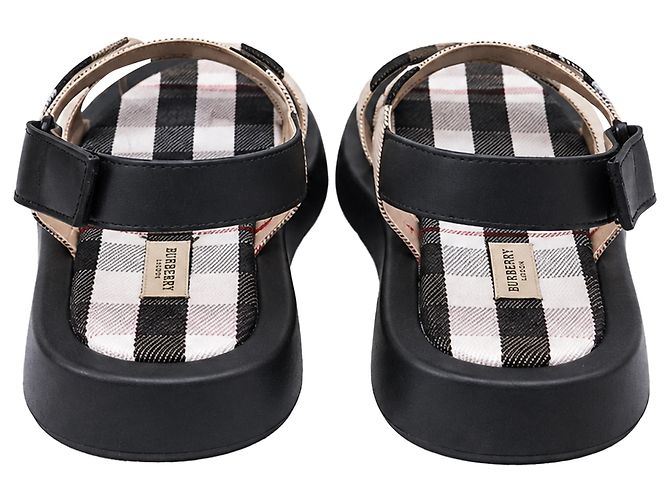 Burberry Vintage Check Slingback-Sandalen aus multicoloured Canvas Mehrfarben - Ansicht 5