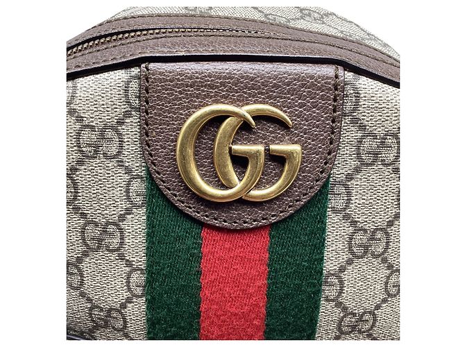 Gucci Small Ophidia Backpack in Beige Coated Canvas Multiple colors - view 15
