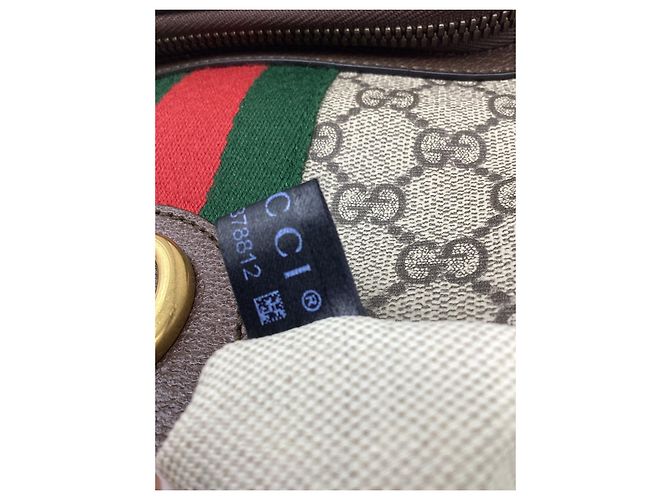 Gucci Small Ophidia Backpack in Beige Coated Canvas Multiple colors - view 16