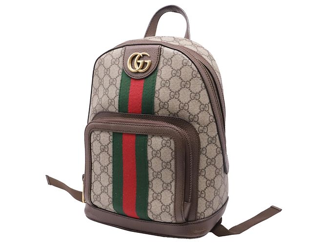 Gucci Small Ophidia Backpack in Beige Coated Canvas Multiple colors - view 2