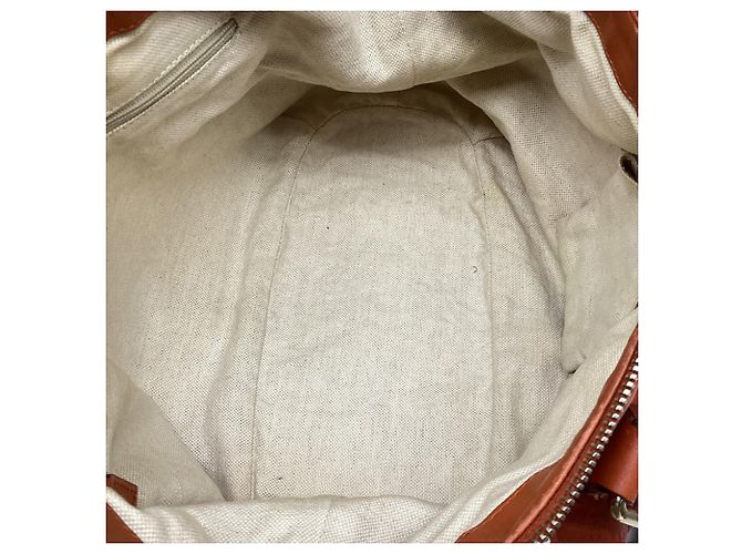 Borsa Satchel 2 vie Gucci Guccissima Sukey in pelle Rust Orange - vista 14
