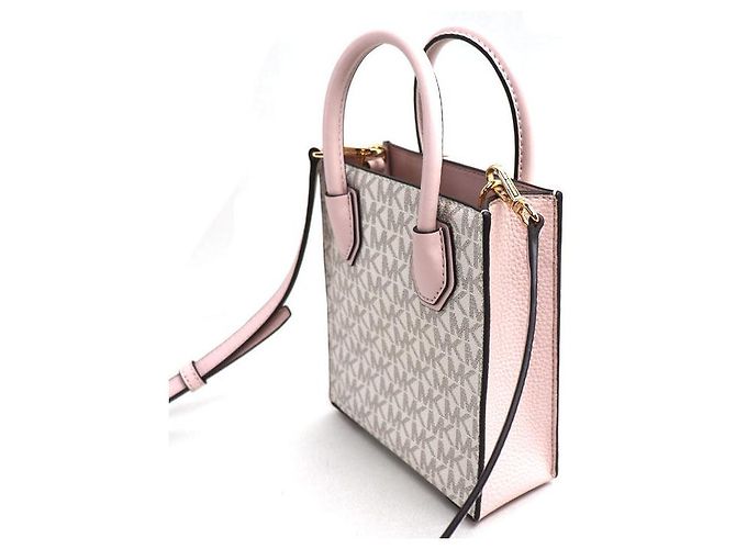 Michael Kors Mini Tote Borsa a tracolla 2 vie in PVC Rosa - vista 2