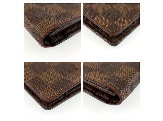 Louis Vuitton Damier Portefeuille Brazza Long Wallet Castaño - vista 3