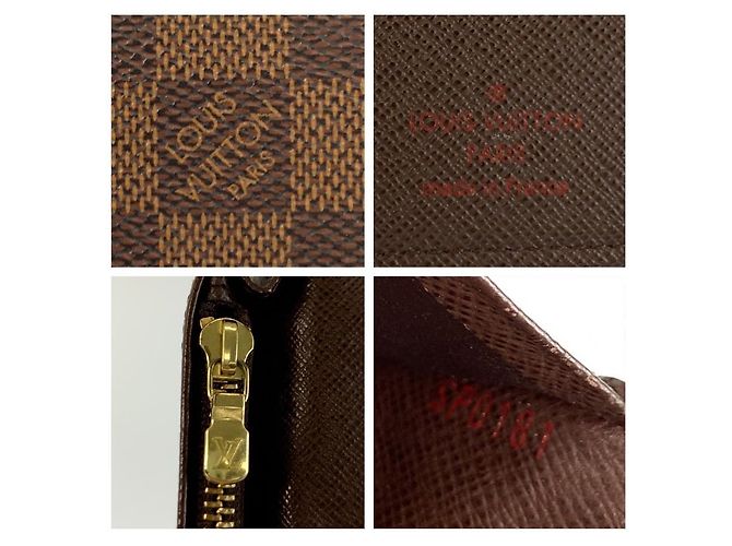 Louis Vuitton Damier Portefeuille Brazza Long Wallet Castaño - vista 5