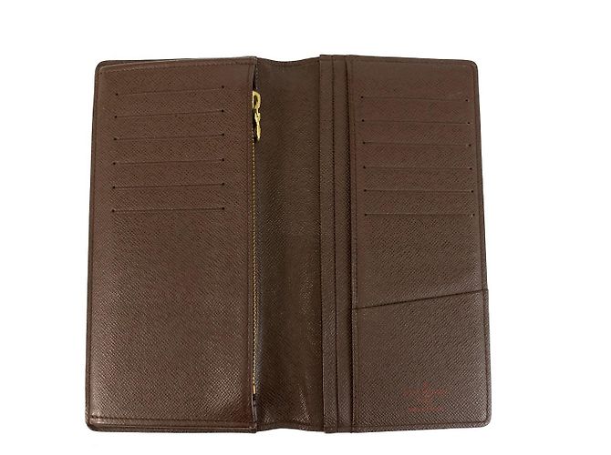 Louis Vuitton Damier Portefeuille Brazza Long Wallet Castaño - vista 6