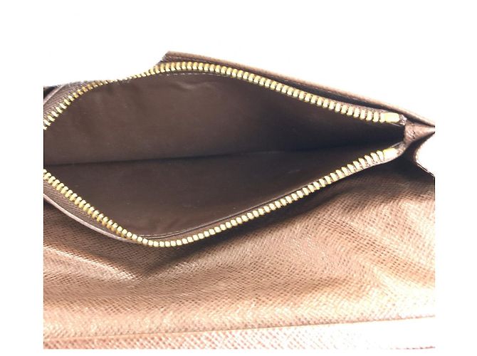 Louis Vuitton Damier Portefeuille Brazza Long Wallet Castaño - vista 7