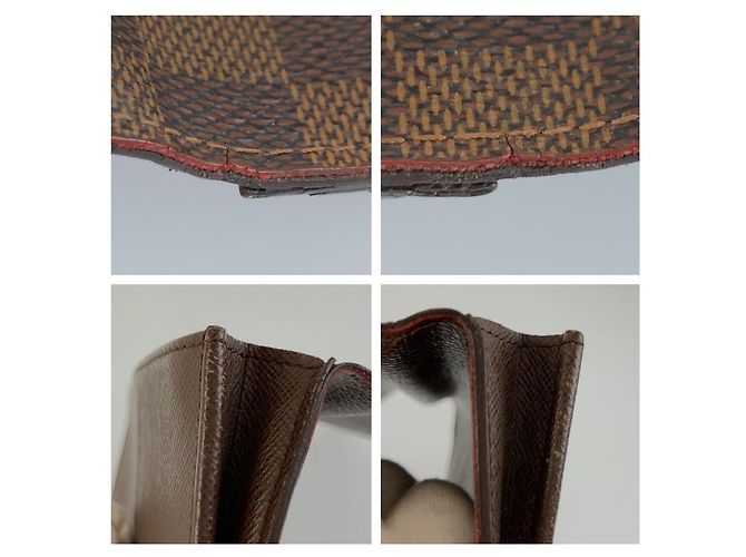Louis Vuitton Damier Portefeuille Brazza Long Wallet Castaño - vista 9