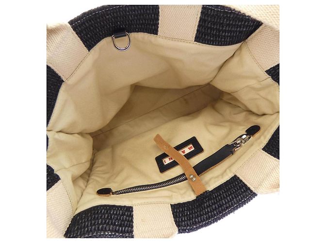 Borsa Tote Marni EAST-WEST Nero - vista 6