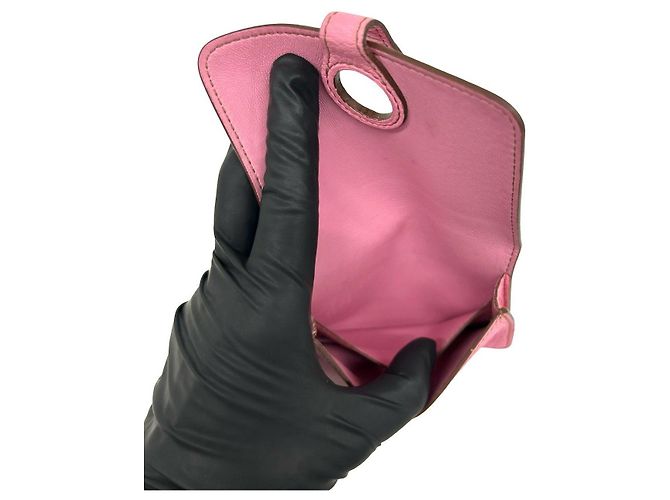 Hermès Portamonete Hermes Dogon Compact Taurillon Clemence Rosa - vista 9