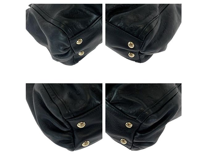 Gucci Abby Shopper Schultertasche aus schwarzem Leder - Ansicht 3