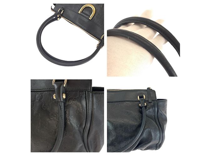 Gucci Abby Shopper Schultertasche aus schwarzem Leder - Ansicht 5