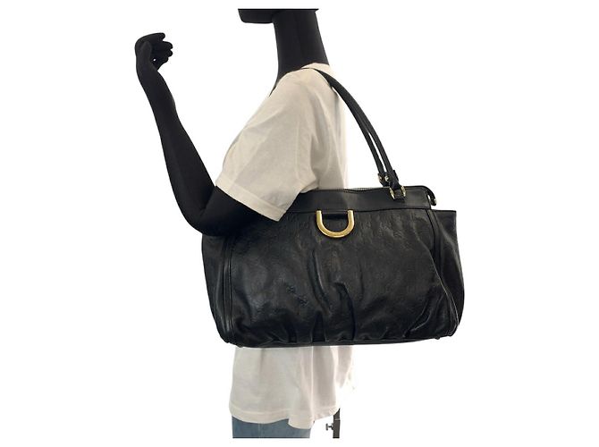 Gucci Abby Shopper Schultertasche aus schwarzem Leder - Ansicht 7
