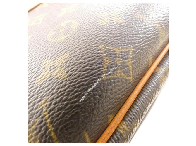 Louis Vuitton Reporter PM Monogram Schultertasche Braun - Ansicht 5