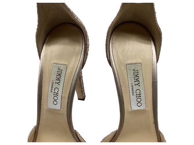 Sandali con plateau Jimmy Choo Max 150 in glitter rosa - vista 11