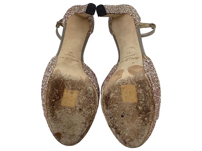 Sandali con plateau Jimmy Choo Max 150 in glitter rosa - vista 8