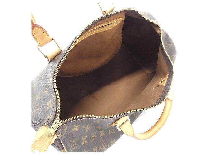 Borsa Boston Louis Vuitton Speedy 35 Monogram Marrone - vista 8