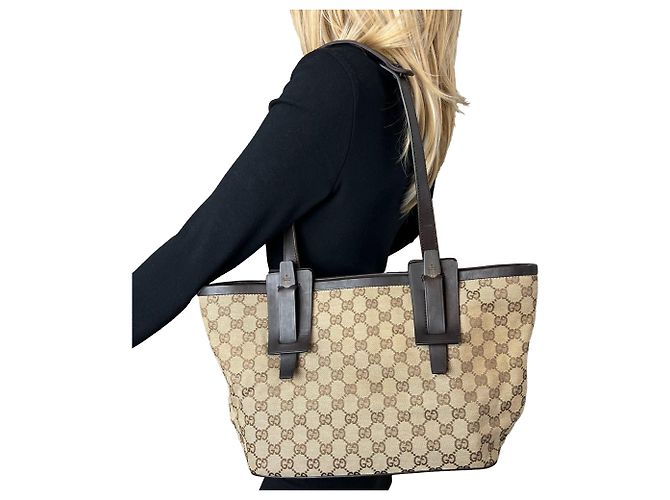 Gucci GG Canvas Dark Brown Tote Braun - Ansicht 3