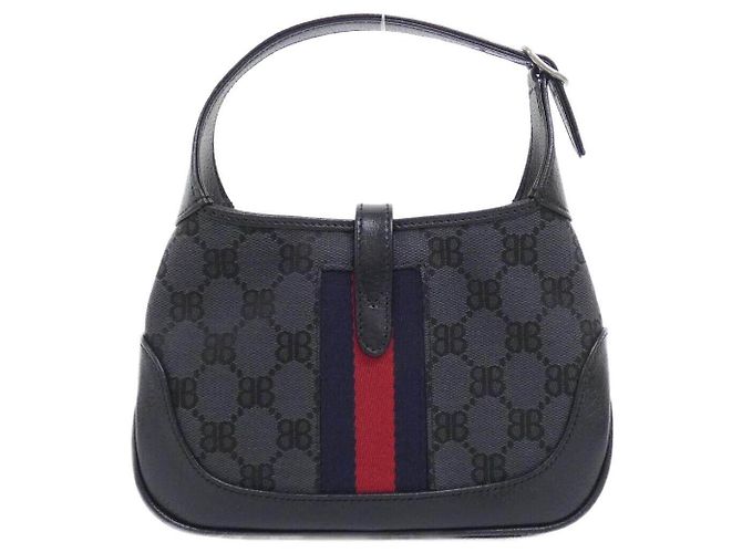 Borsa a tracolla Balenciaga in pelle e tela - vista 2