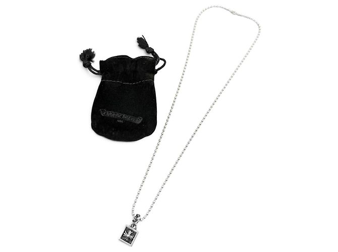 Collana Croce Chrome Hearts 925 Argento Metallico - vista 2