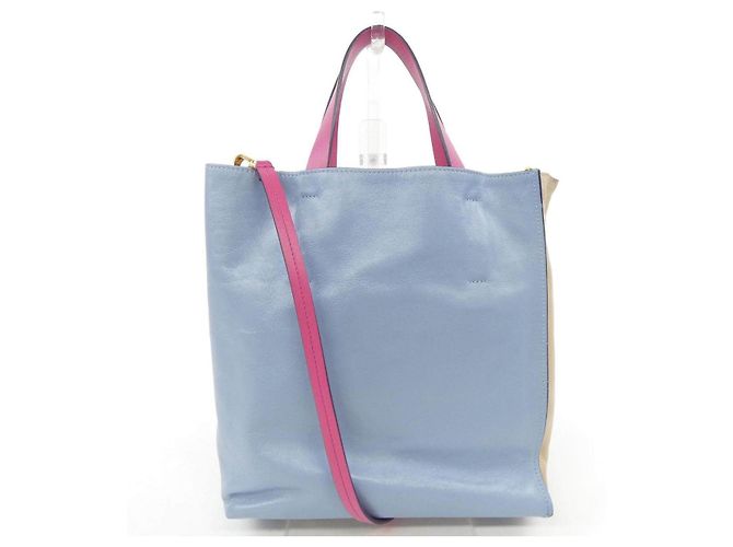 Borsa Marni Museo Small in vitello Marrone Beige - vista 3