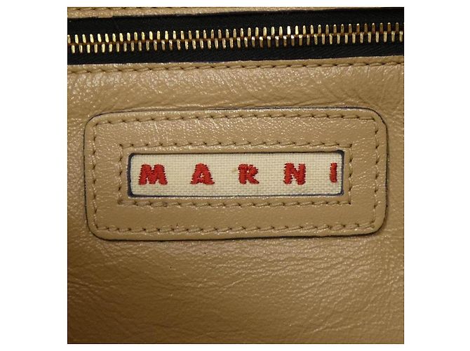 Borsa Marni Museo Small in vitello Marrone Beige - vista 5