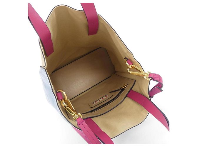 Borsa Marni Museo Small in vitello Marrone Beige - vista 6