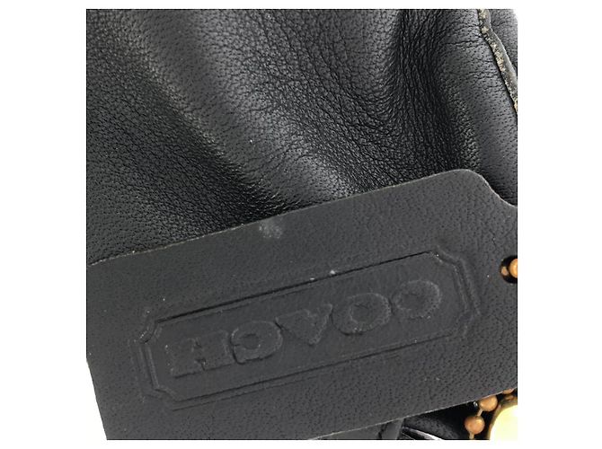 Borsa a tracolla in pelle Coach Nero - vista 8
