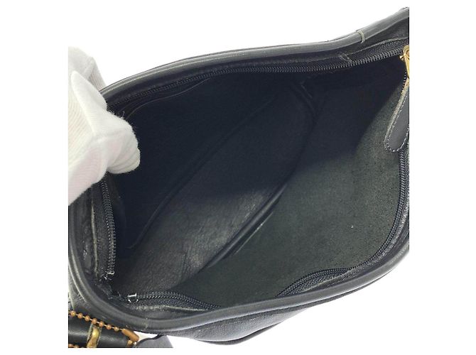 Borsa a tracolla in pelle Coach Nero - vista 9