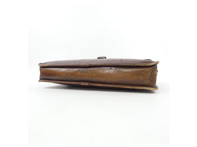 Borsetta Berluti Un Jour Small Scritto in pelle Marrone - vista 4