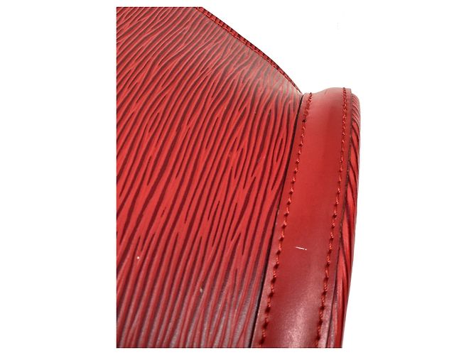 Borsa Louis Vuitton Saint Jacques PM in pelle rossa Stampa python - vista 13
