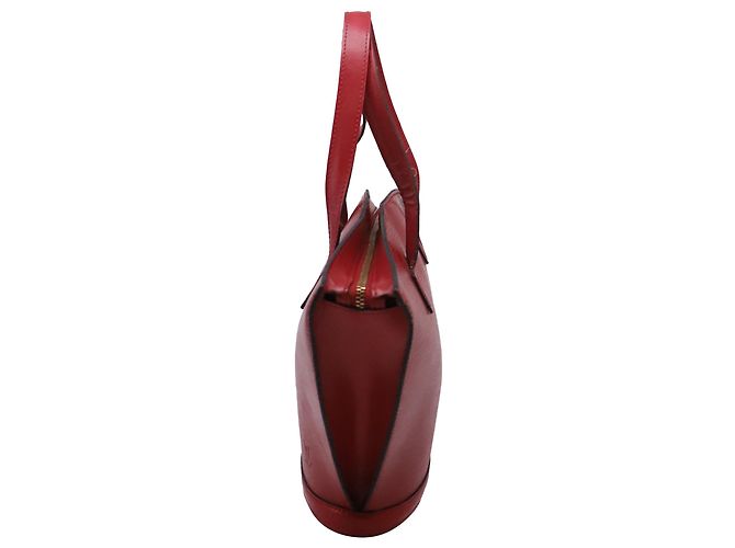 Borsa Louis Vuitton Saint Jacques PM in pelle rossa Stampa python - vista 3