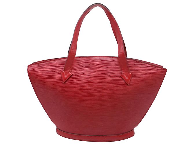Borsa Louis Vuitton Saint Jacques PM in pelle rossa Stampa python - vista 4