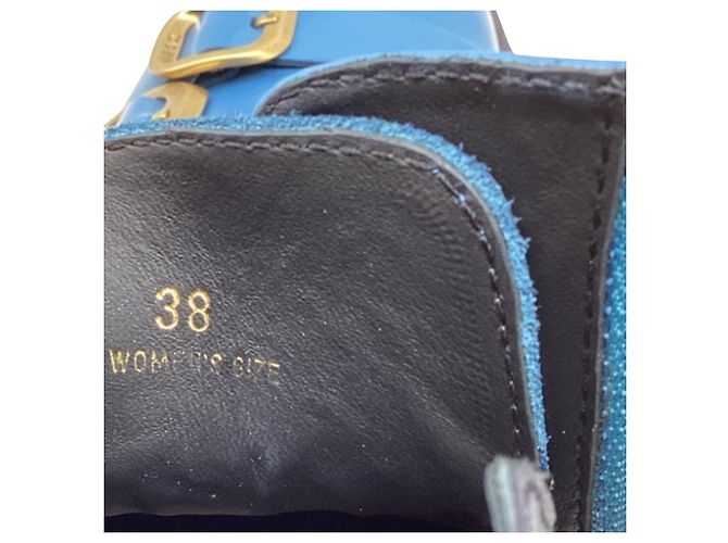 Stivaletti stringati Tod's in pelle blu - vista 11