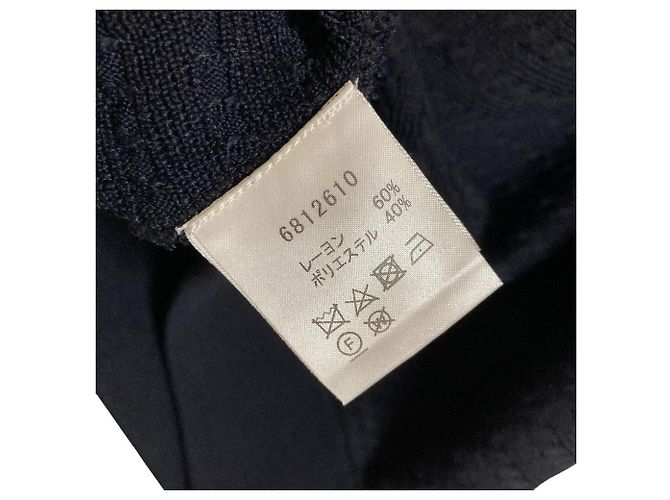 Autre Marque Rene Strickpullover mit Dolman-Ärmeln Blau Marineblau - Ansicht 5