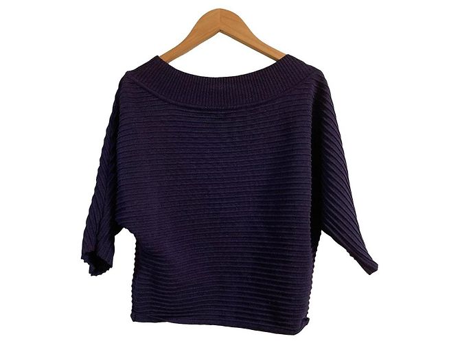 Autre Marque Top de punto Rene Pearl Ribbon Púrpura - vista 2