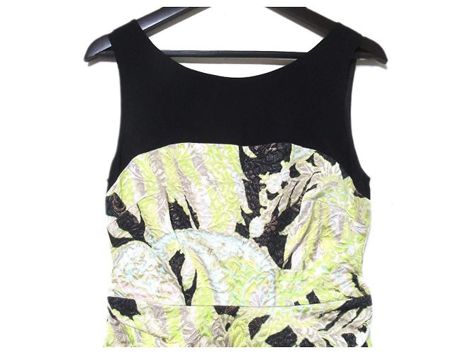 Vestido sin mangas de jacquard floral Dries Van Noten Amarillo - vista 3