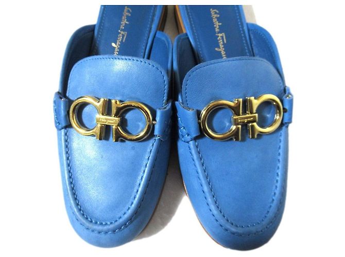 Salvatore Ferragamo VIAGGIO Mules Blau - Ansicht 2