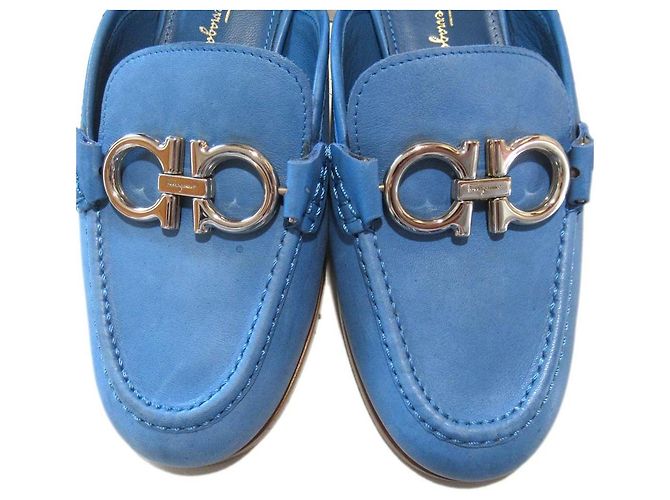 Salvatore Ferragamo VIAGGIO Mules Blau - Ansicht 3