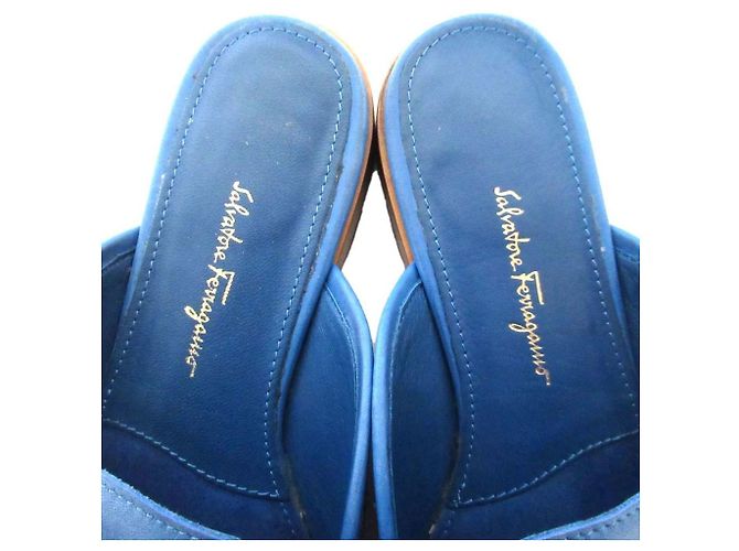 Salvatore Ferragamo VIAGGIO Mules Blau - Ansicht 7