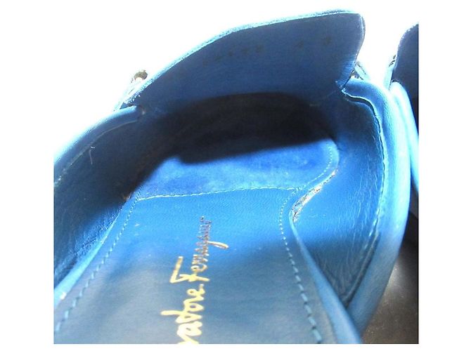 Salvatore Ferragamo VIAGGIO Mules Blau - Ansicht 8