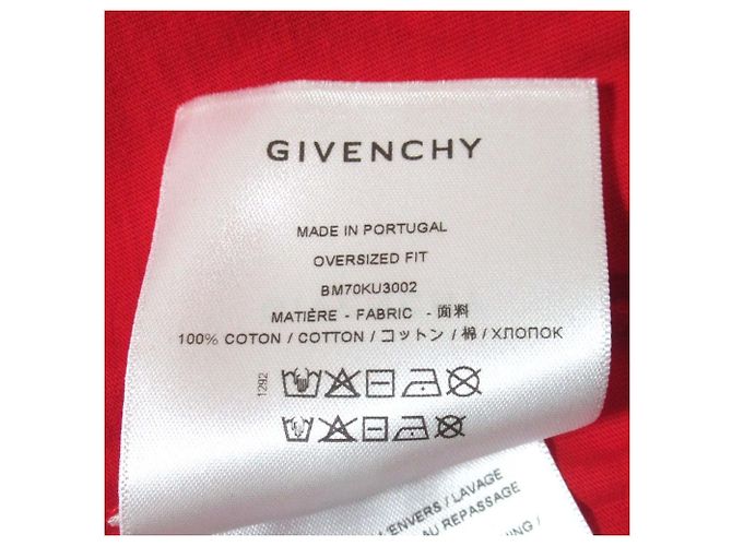 Givenchy CONTRAST LOGO TEE Camiseta de algodón Roja - vista 5