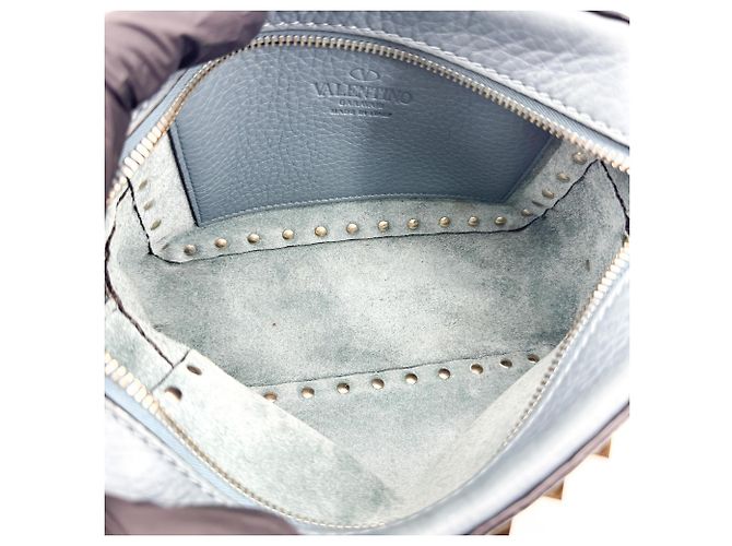 Valentino Garavani Rockstud Camera Leather Blu - vista 5