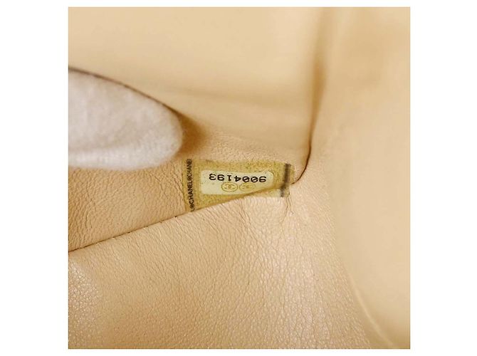 Chanel Classic Double Flap Quilted Lambskin Small Beige - vista 5
