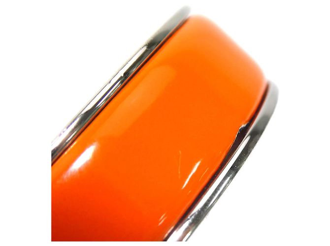 Hermès Bracciale Rigido Hermes HERMES Clic Clack Argento Arancione - vista 7