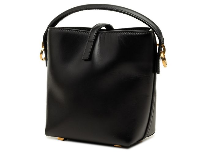 Autre Marque Sac à main Saint Laurent LE 37 Mini avec logo YSL Noir - vue 2